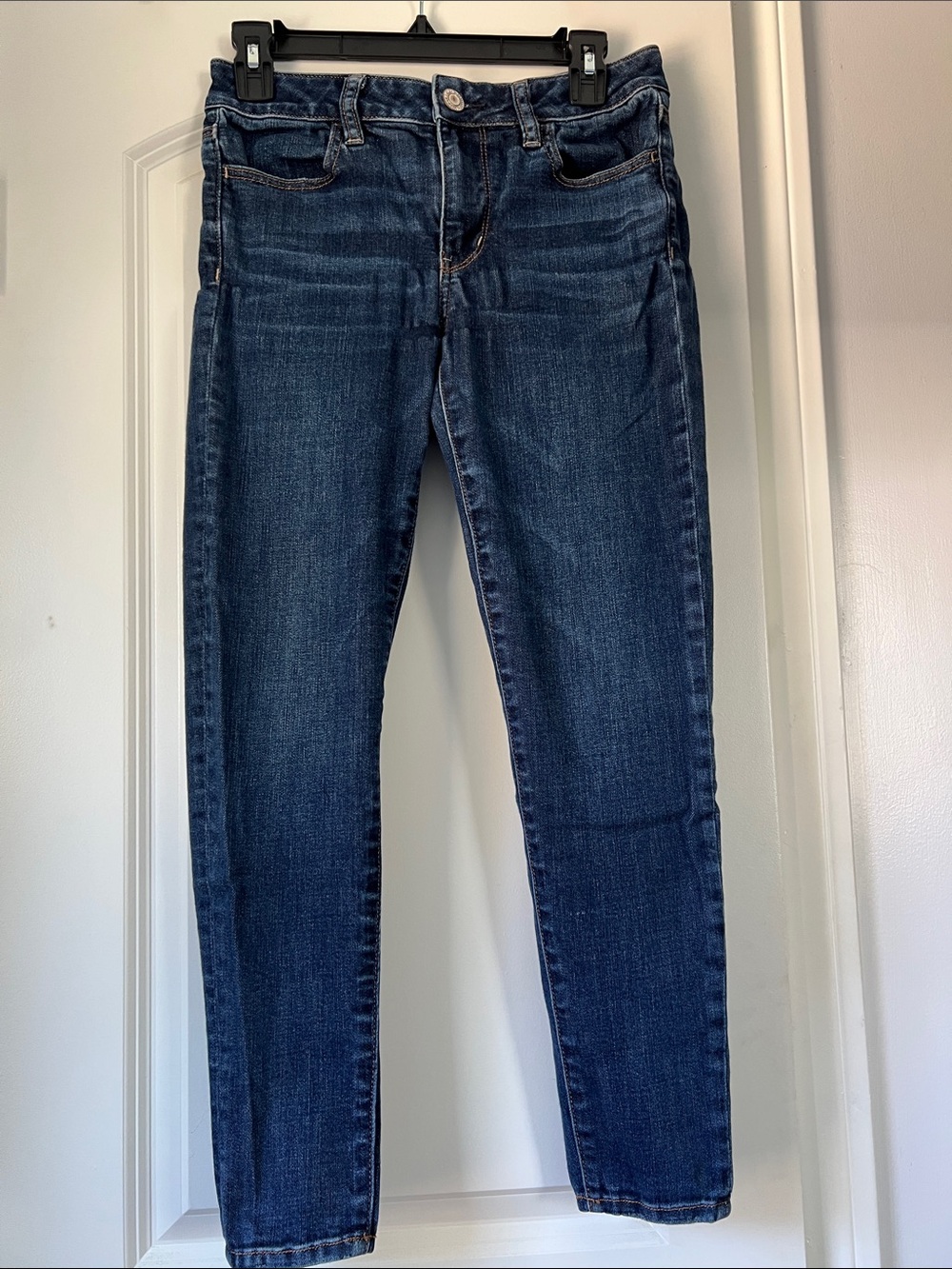 American Eagle Outfitters Dark Blue Stretch High Rise Jeans